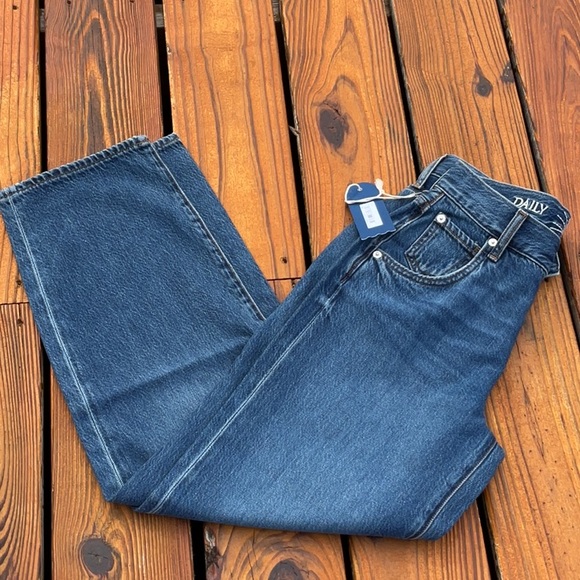 NWT Daily Blue Denim By AG Mid Wash Wide Barrel Jeans Size 24 - Picture 7 of 13